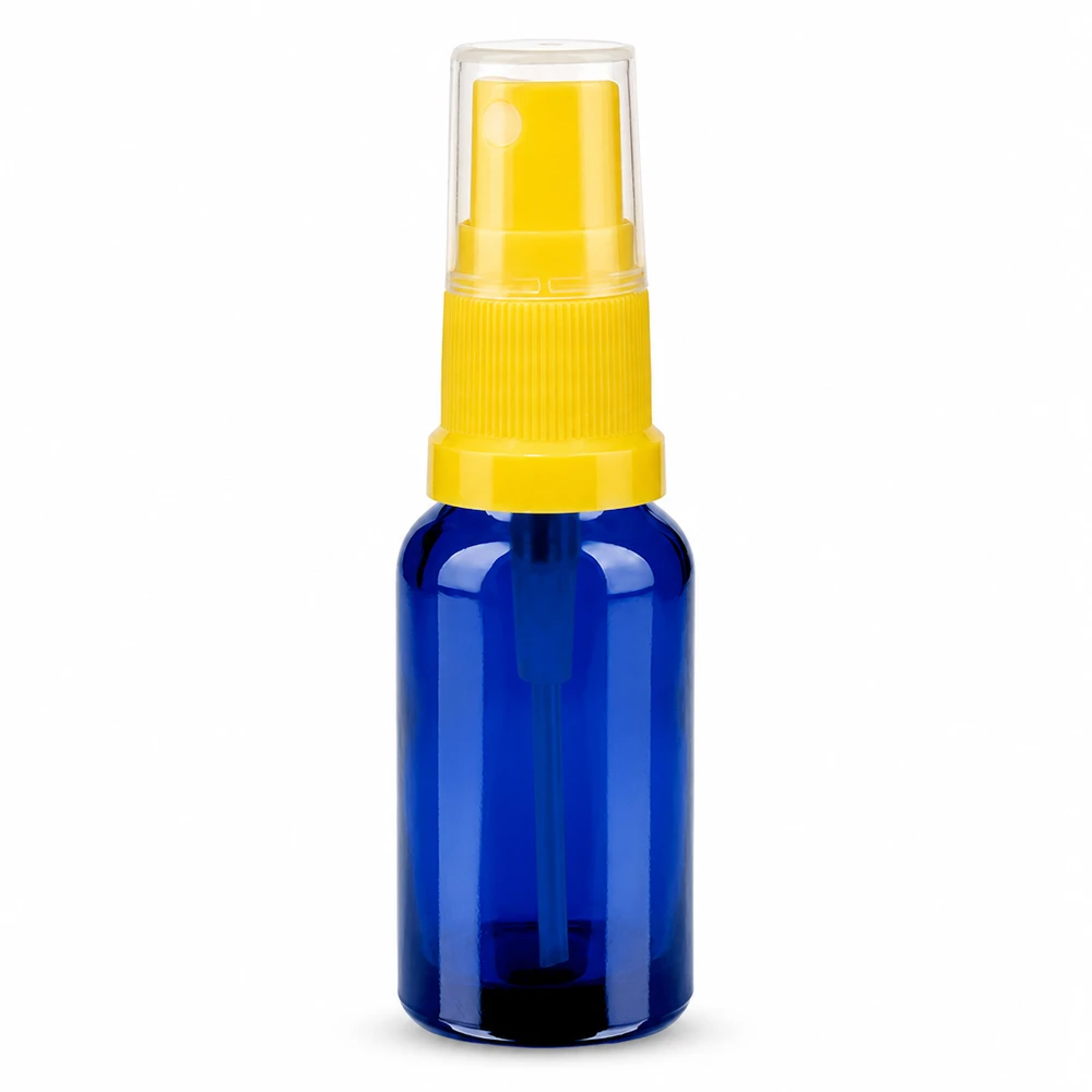 20ml Sprayflasche gelb/transparent Standardverschluss BlueLine UT18/20 Professionelle 20ml Sprayflasche blau gelb STD Gewinde UT18/20 BlueLine