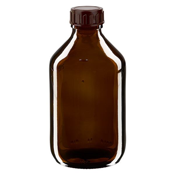 250ml Medizinflasche braun, mit Verschluss braun ApoGlas 250ml Medizinflasche braun, mit Verschluss braun ApoGlas