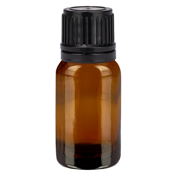 10ml Globuliflasche 3mm Giessring schwarz Originalitätsverschluss BrownL. UT18/10