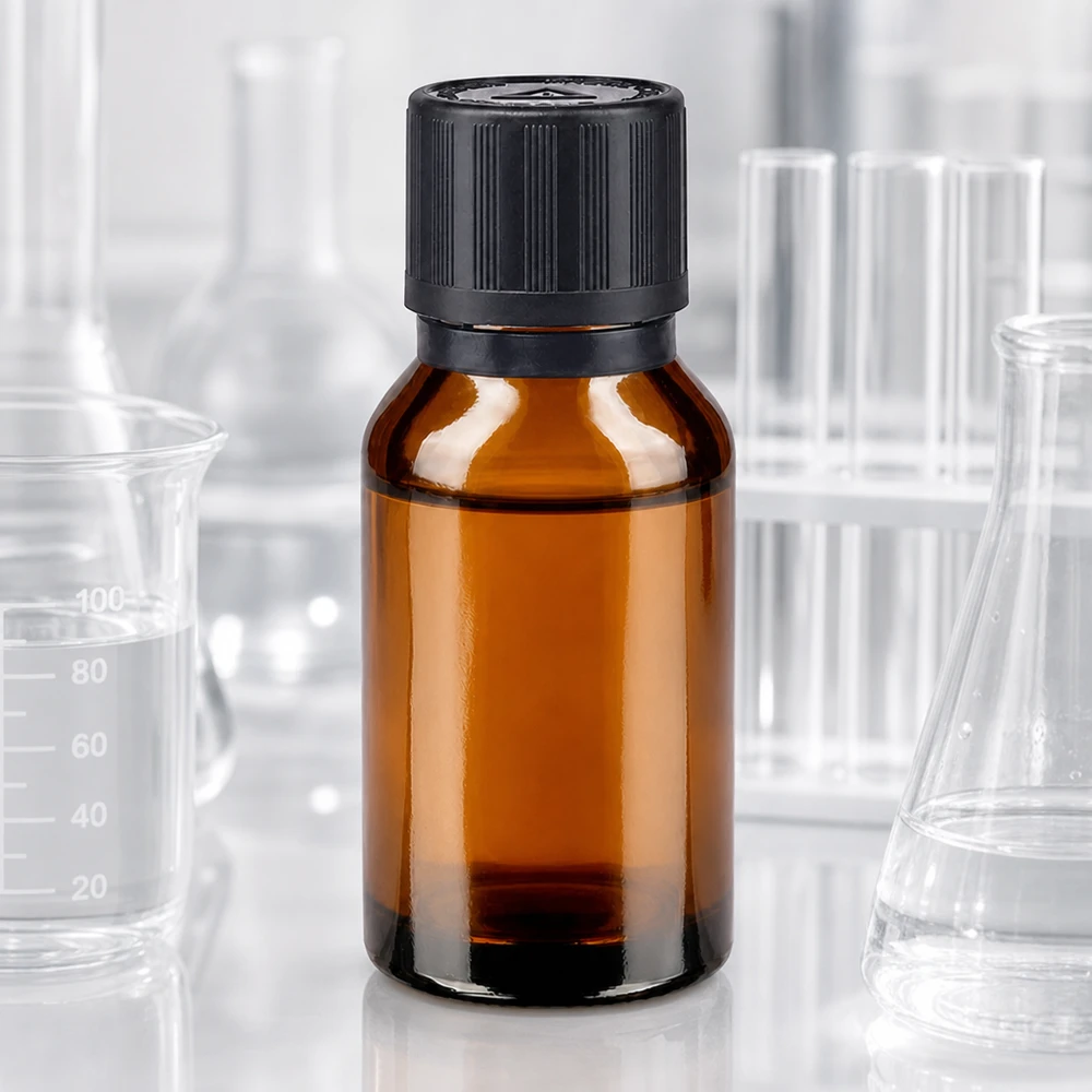 Apothekenflasche braun 15ml Tropfer Giessring 1mm schwarz Kindersicherung Blindenwarnsymbol Originalitätsverschluss Kompakte Braunglasflasche 15ml mit Kindersicherungsverschluss und feinem 1mm Tropfeinsatz