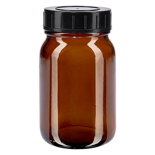 200ml Weithalsflasche Braunglas mit Schraubdeckel 200ml Weithalsflasche Braunglas mit Schraubdeckel