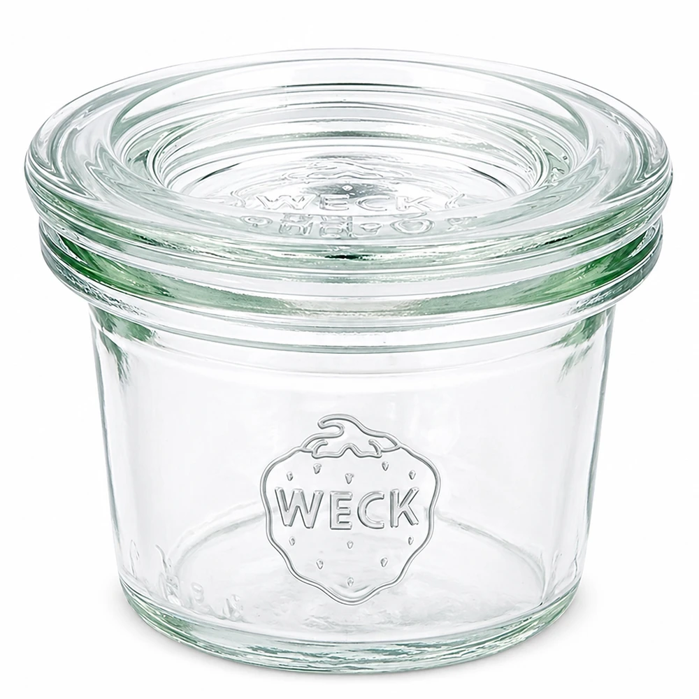 35ml Sturzglas mit Glasdeckel WECK RR40 35ml WECK Sturzglas RR40 mit Glasdeckel transparent für Marmelade und Konservierung