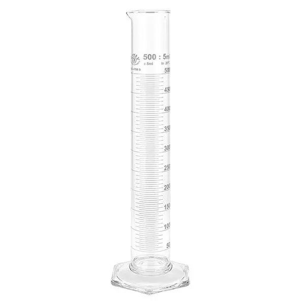 500ml Messzylinder HF aus Glas, weiße Skala 500ml Messzylinder HF aus Glas, weiße Skala