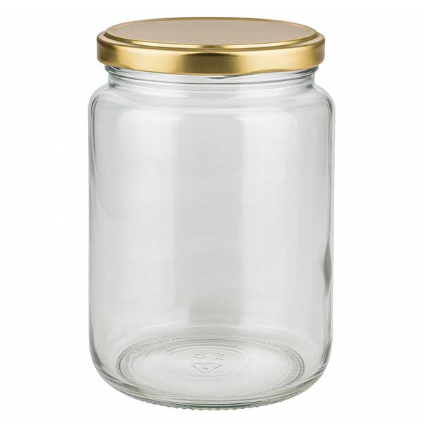 795ml Rundglas mit BasicSeal Deckel gold UNiTWIST