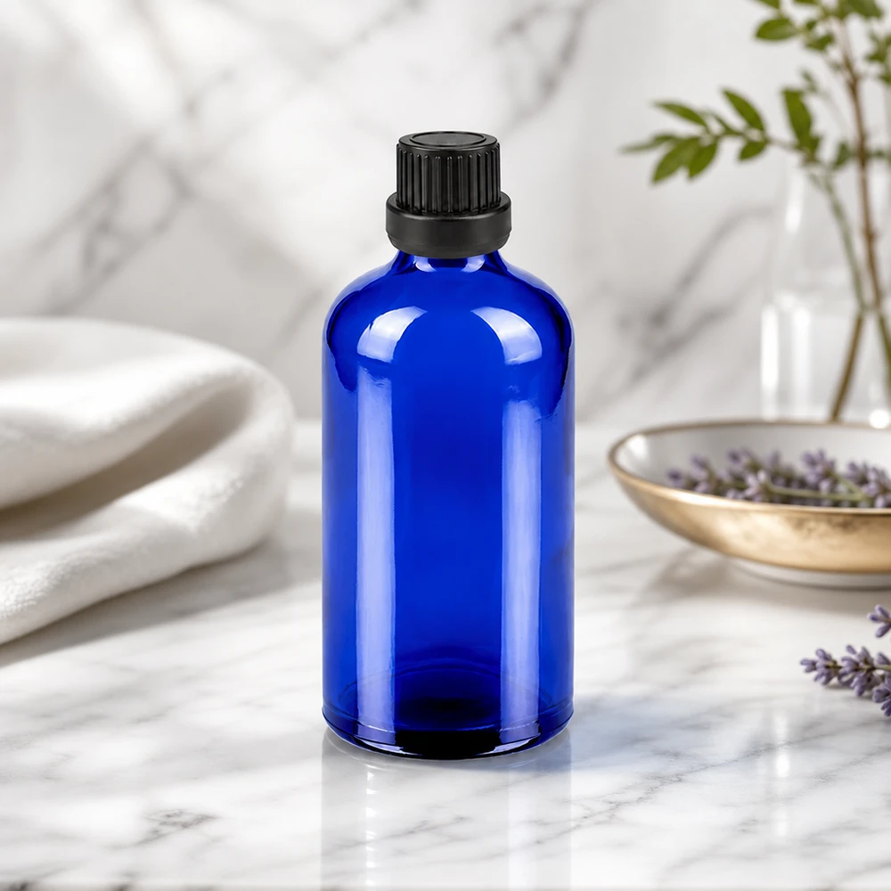 100ml Tropfflasche 2mm schwarz Originalitätsverschluss BlueLine UT18/100