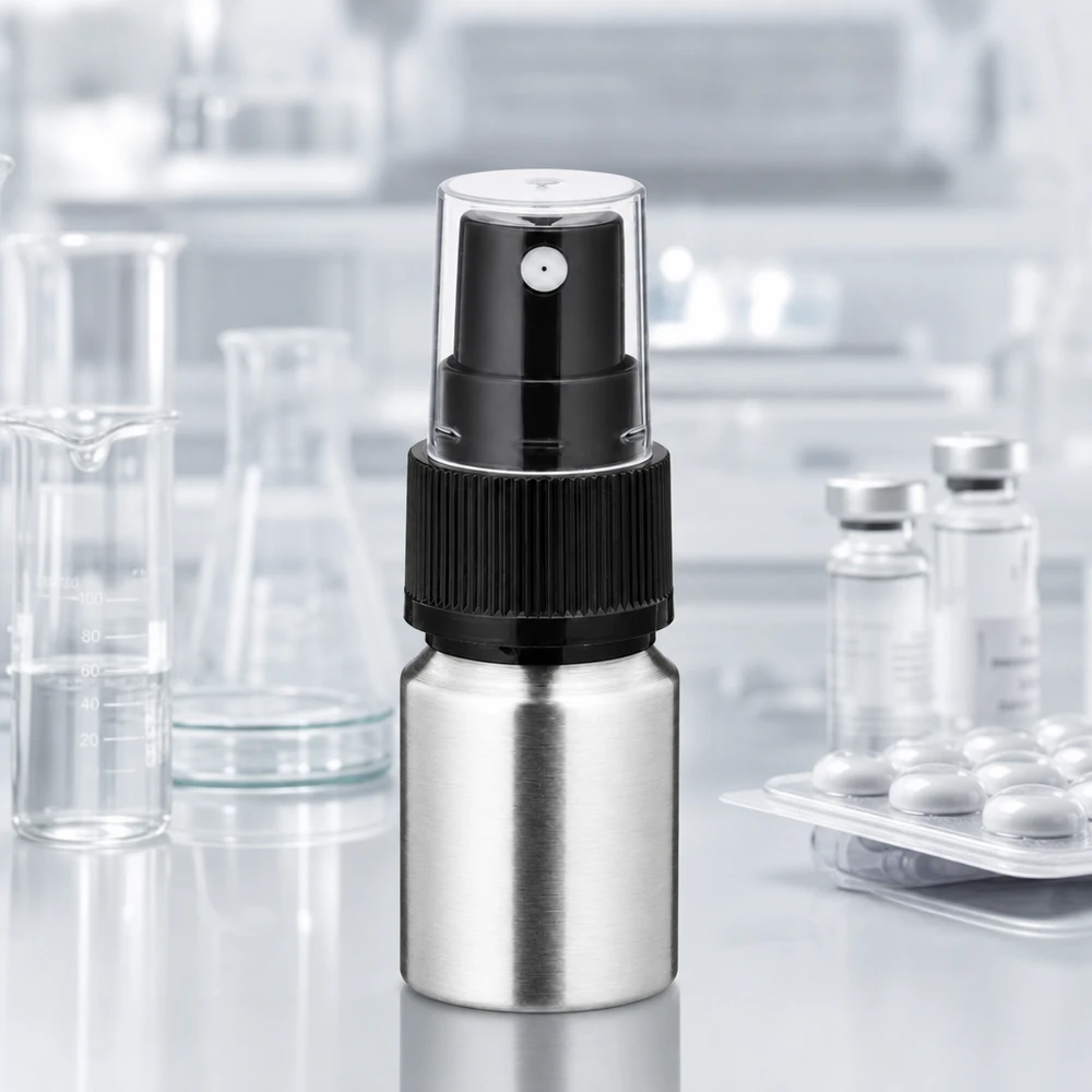Nachfüllbare 10ml Aluflasche mit Pumpzerstäuber - umweltfreundliche Lösung für Parfüm und Öle