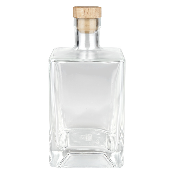 700ml Glasflasche "Gali" mit Holzgriffkorken UNiTWIST®