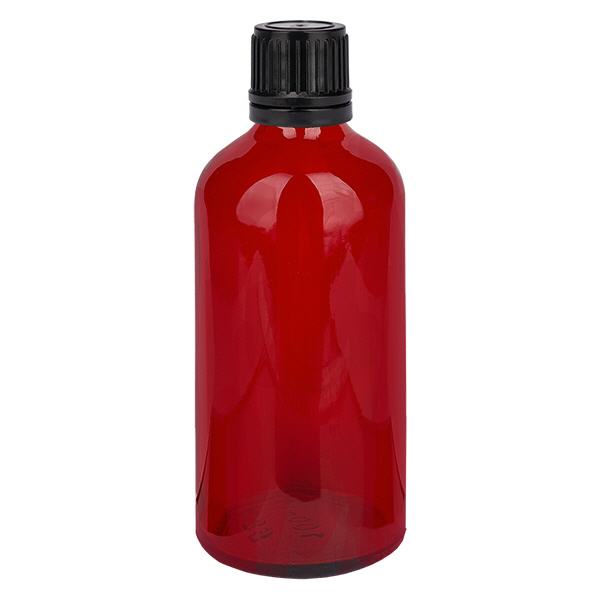 100ml Globuliflasche 3mm Giessring schwarz Originalitätsverschluss RedL. UT18/100