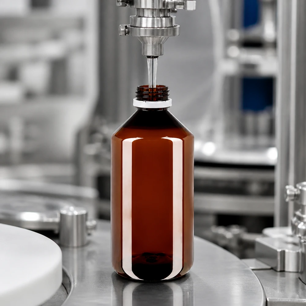 PET Flasche 750ml mit weißem Originalitätsverschluss geriffelt Lichtschutz PET Rundflasche 750ml bernsteinfarben mit weißem Originalverschluss geriffelt