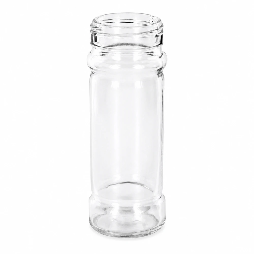 Salz/-Gewürzglas Mary 100ml, Gewinde 41mm Klarglas Durchsichtiges Glas Mary 100ml Fassungsvermögen für Salz und Gewürze 41mm Öffnung