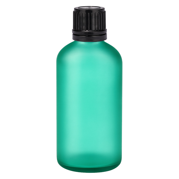 100ml Globuliflasche 3mm Giessring schwarz Originalitätsverschluss GreenL. UT18/10