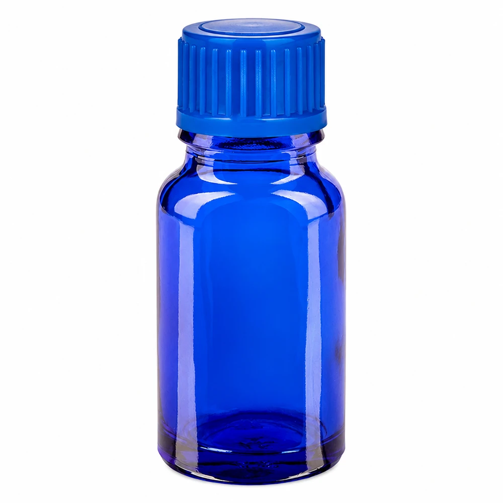 10ml Flasche 11mm Schraubverschluss blau Standard BlueLine UT18/10 Hochwertige blaue Glasflasche 10ml mit Standard Gewinde für professionelle Anwendung