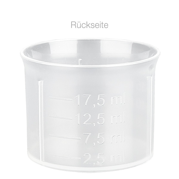 20ml Dosierbecher transparent mit Skala ApoGlas 20ml Dosierbecher transparent mit Skala ApoGlas