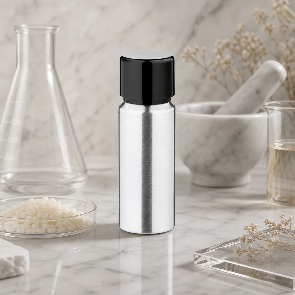 20ml Aluminium Kosmetikflasche mit glatter Oberfläche und sicherem Verschluss
