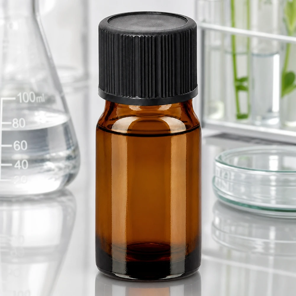5ml Tropfflasche 1mm schwarz Standardverschluss BrownLine UT18/5 Medizinflasche 5ml braun mit tropfgenauem 1mm Ausguss für pharmazeutische Anwendungen