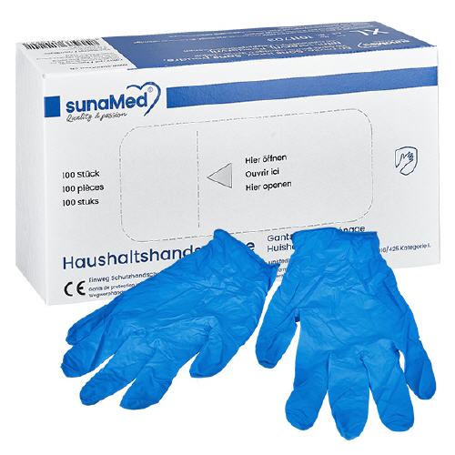 Karton mit 100 SunaMed Einmalhandschuhen Größe XL Karton mit 100 SunaMed Einmalhandschuhen Größe XL