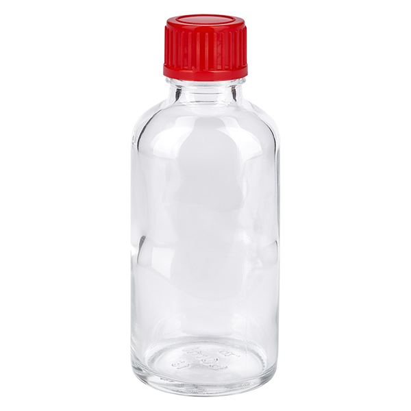 50ml Flasche 11mm Schraubverschluss rot Standard ClearLine UT18/50 50ml Flasche 11mm Schraubverschluss rot Standard ClearLine UT18/50