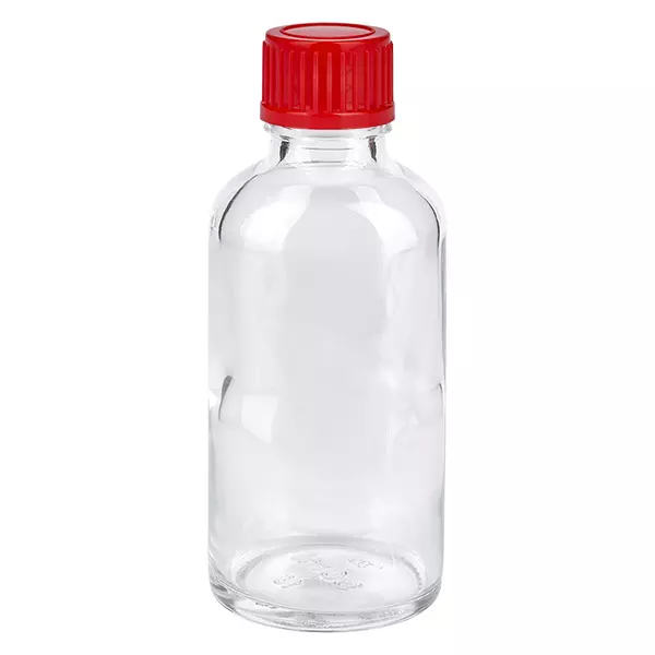 50ml Flasche 11mm Schraubverschluss rot Standard ClearLine UT18/50