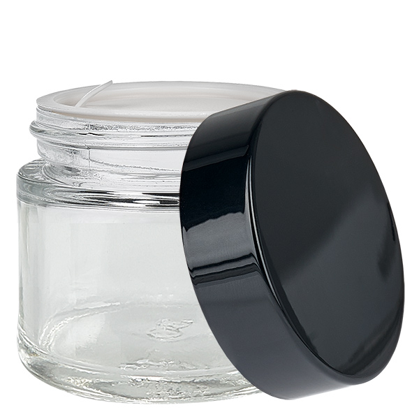 Glastiegel 60ml klar mit Einlegedeckel UNiTWIST Glastiegel 60ml klar mit Einlegedeckel UNiTWIST