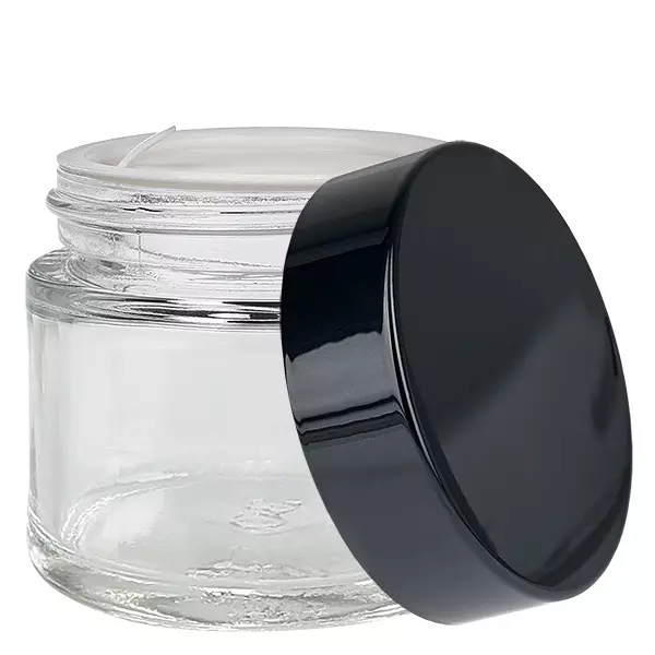 Glastiegel 60ml klar mit Einlegedeckel UNiTWIST Glastiegel 60ml klar mit Einlegedeckel UNiTWIST