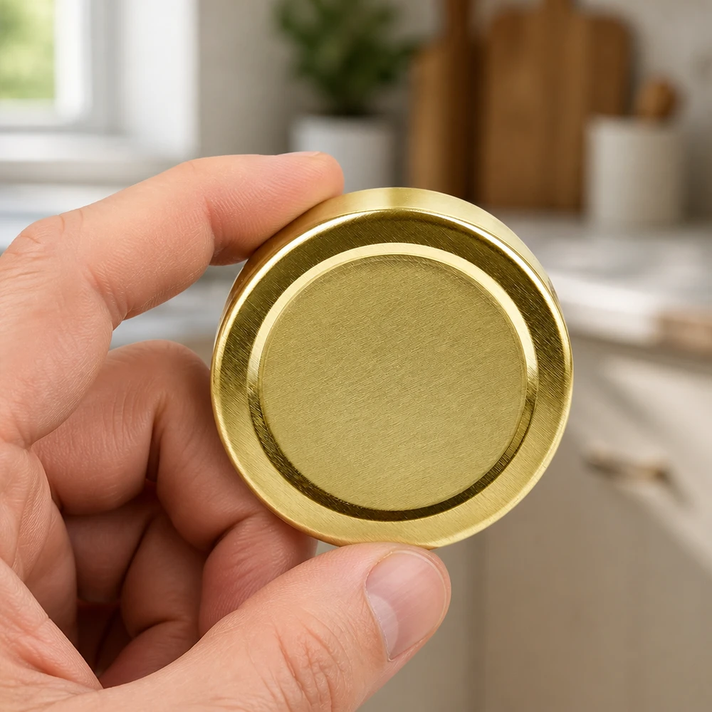 UNiTWIST TO58deep Deckel gold 58mm BasicSeal gebürstete Metalloberfläche