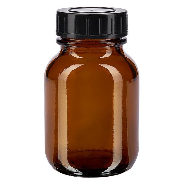 50ml Weithalsflasche Braunglas mit Schraubdeckel 50ml Weithalsflasche Braunglas mit Schraubdeckel