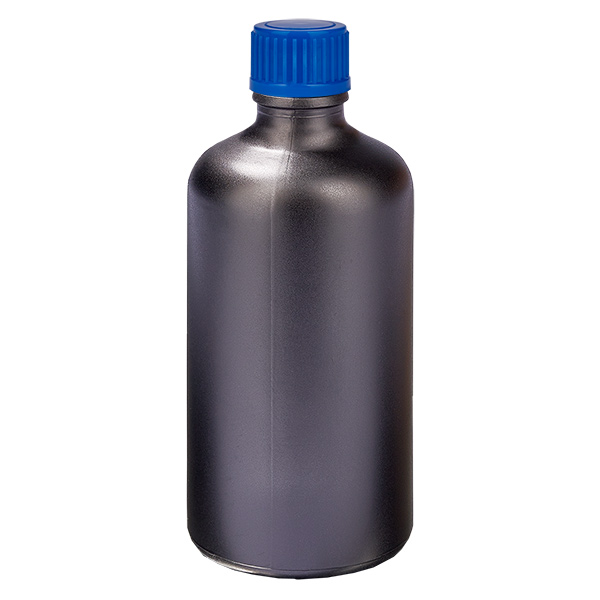 100ml Flasche 11mm Schraubverschluss blau Standard BlackLine UT18/100 100ml Flasche 11mm Schraubverschluss blau Standard BlackLine UT18/100