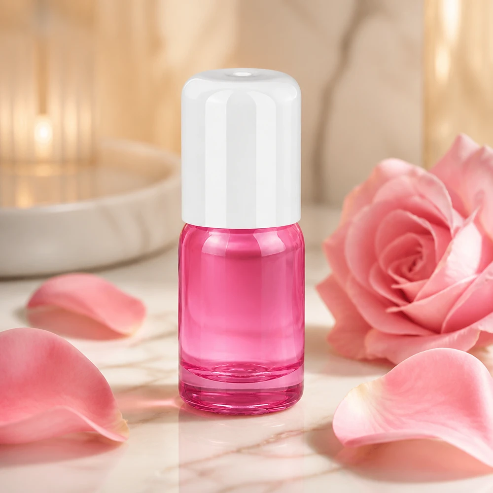 5ml Roll-On Flasche weiss Standard PurpleLine UT18/5 Premium Roll-On Flasche 5ml violettes Glas STD Gewinde für professionelle Anwendung