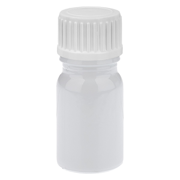 5ml Globuliflasche 3mm Giessring weiß Standardverschluss WhiteLine UT18/5