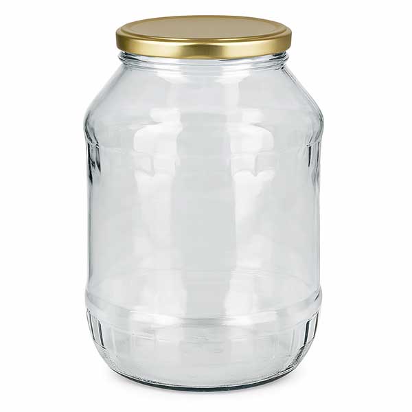 2650ml Rundglas mit BasicSeal Deckel gold UNiTWIST