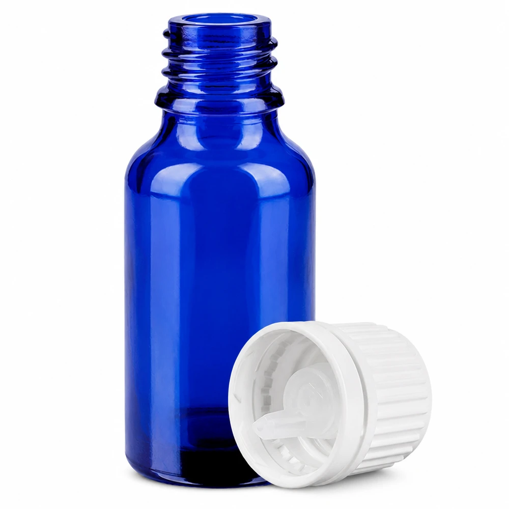 Professionelle 20ml Glasflasche mit Tropfeinsatz für homöopathische Mittel
