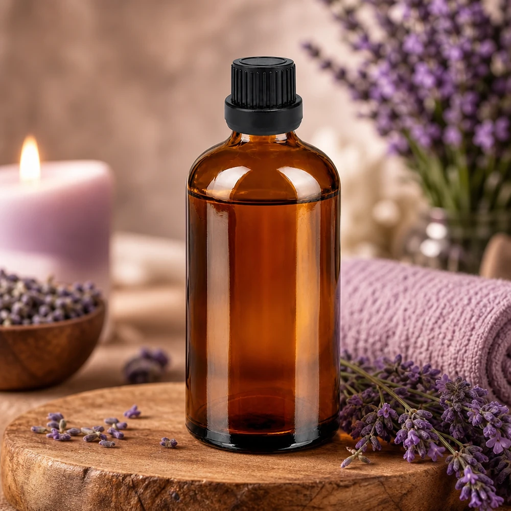 100ml Tropfflasche 2mm schwarz Originalitätsverschluss BrownLine UT18/100 Klassische bernsteinfarbene Tropfflasche 100ml mit dichtem Verschluss für Kräuteressenzen