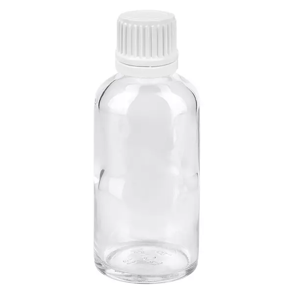 50ml Tropfflasche 0.7mm weiß Originalitätsverschluss ClearLine UT18/50