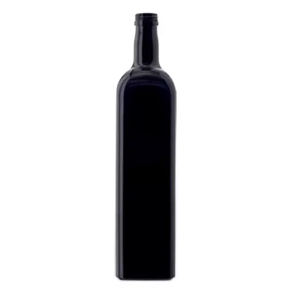 Ölflasche Violettglas 1000ml eckig, UNI 31.5x24 Ölflasche Violettglas 1000ml eckig, UNI 31.5x24