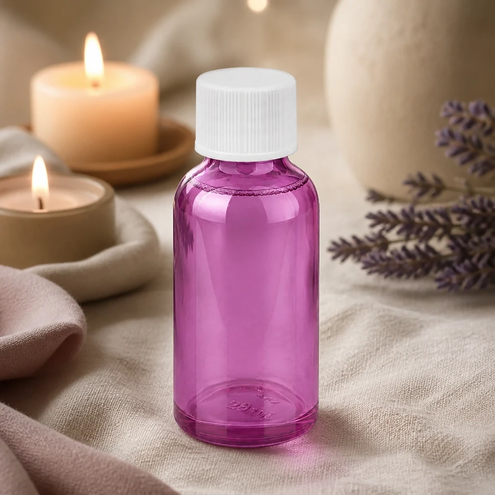 30ml Violettglas mit weißem Verschluss perfekt für DIY-Kosmetik und Naturprodukte