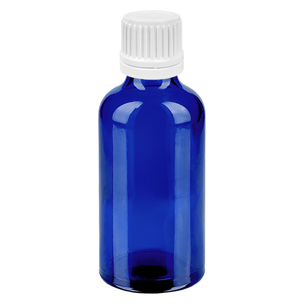 50ml Tropfflasche 0.7mm weiß Originalitätsverschluss BlueLine UT18/50