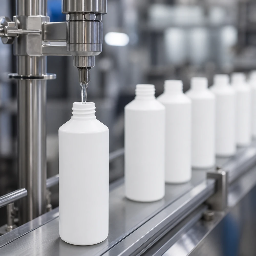 Apothekenflasche HDPE 100ml weiß, ohne Verschluss Hochwertige HDPE Apothekenflaschen 100ml weiß in automatisierter Produktionslinie