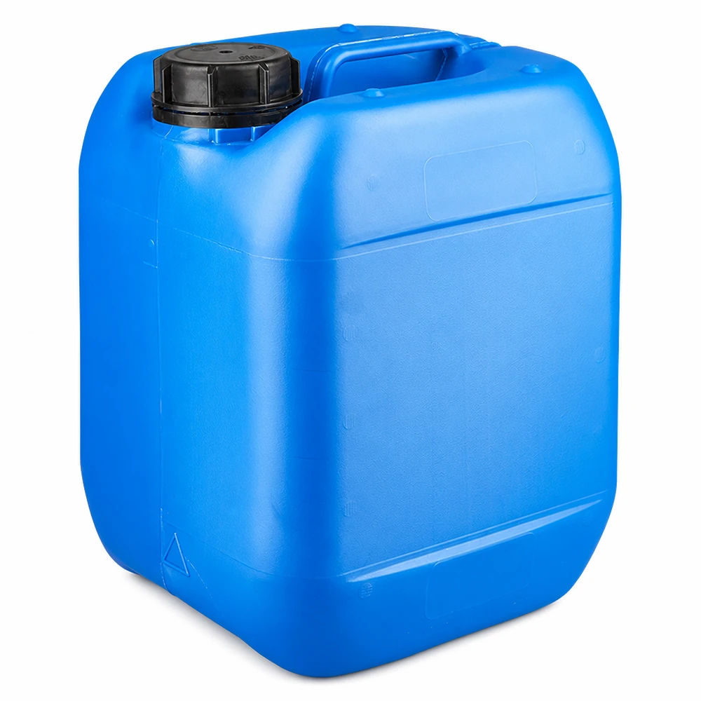 Kanister 5 Liter blau mit Schraubverschluss Originalitätsverschluss Stapelbarer 5 Liter Kanister in Blau mit Schraubverschluss OV und integriertem Griff