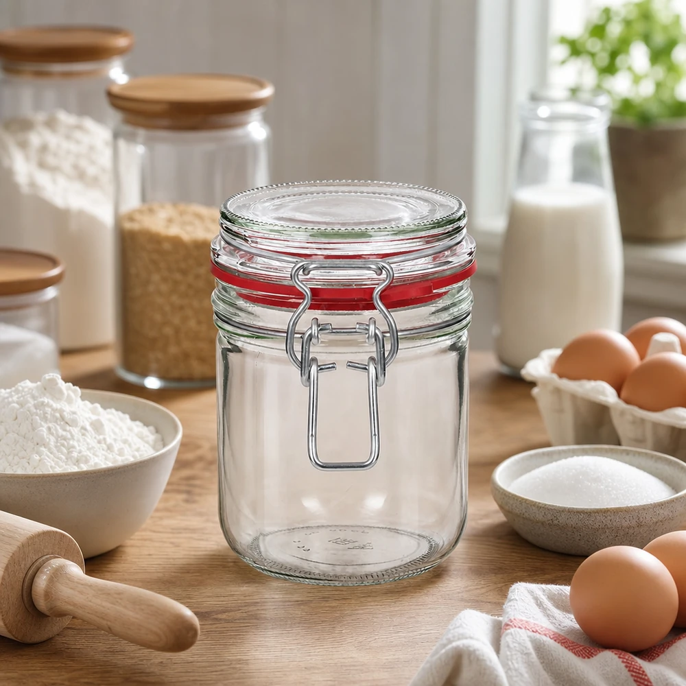 400ml Vorratsglas Typ G mit Bügelverschluss UN.. Traditionelles 400ml Weckglas mit Bügelverschluss klassisches Design für zeitlose Küchendeko