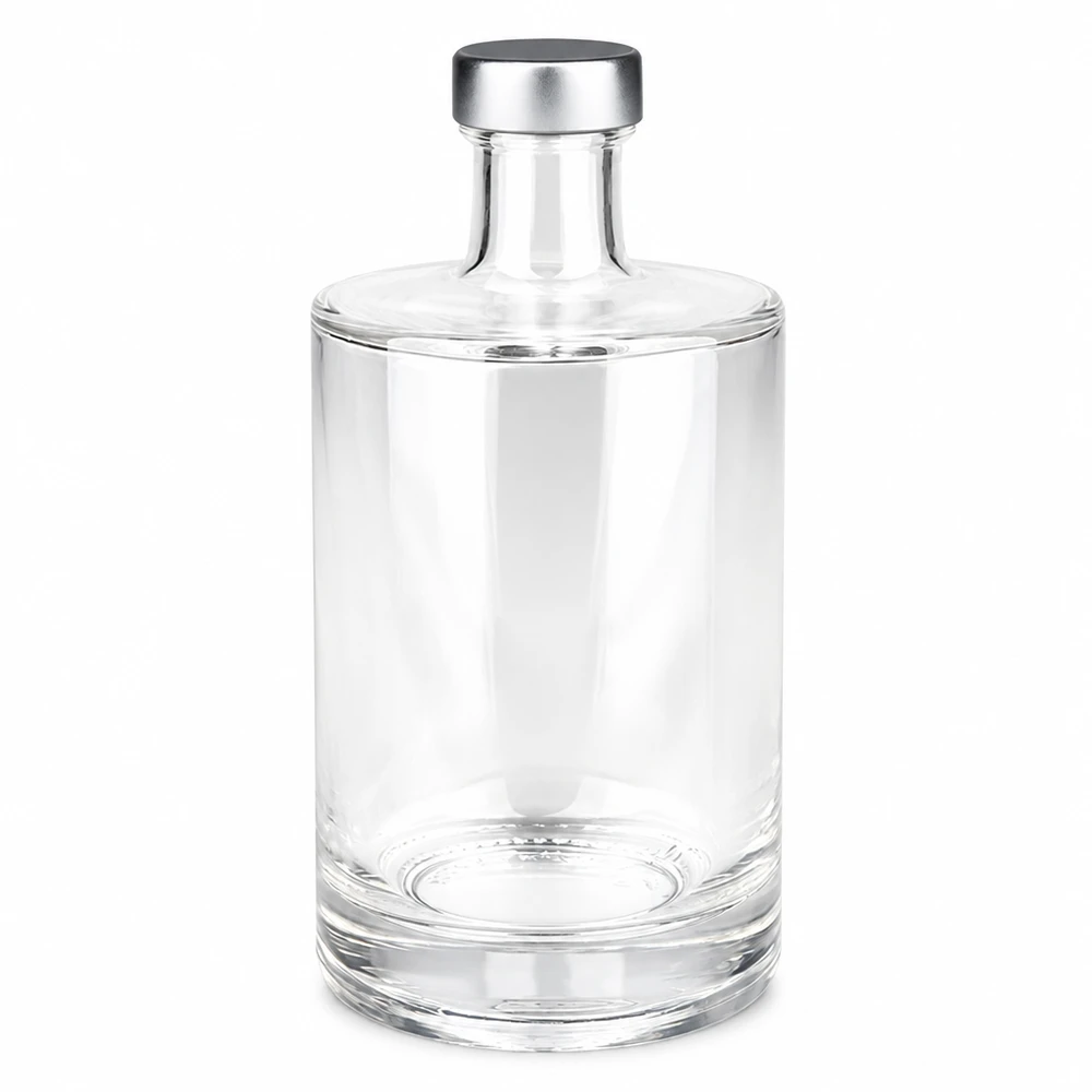 500ml Glasflasche Sam mit silbernem Schraubverschluss UNiTWIST leer transparent Produktfoto