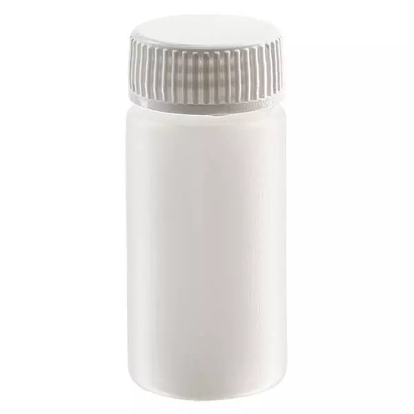 Probenflasche 20ml, PE-HD, natur, komplett Probenflasche 20ml, PE-HD, natur, komplett