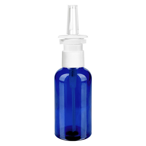 50ml Nasensprayflasche weiß/transparent Standardverschluss BlueLine UT18/50