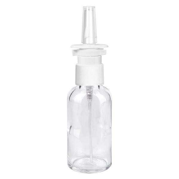 30ml Nasensprayflasche weiß/transparent Standardverschluss ClearLine UT18/30