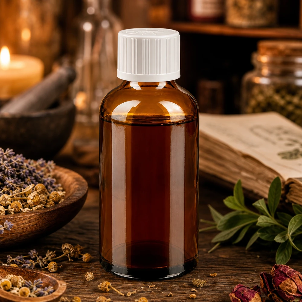 50ml SV-Flasche aus BrownLine Glas mit optimaler Größe für unterwegs und Reisen