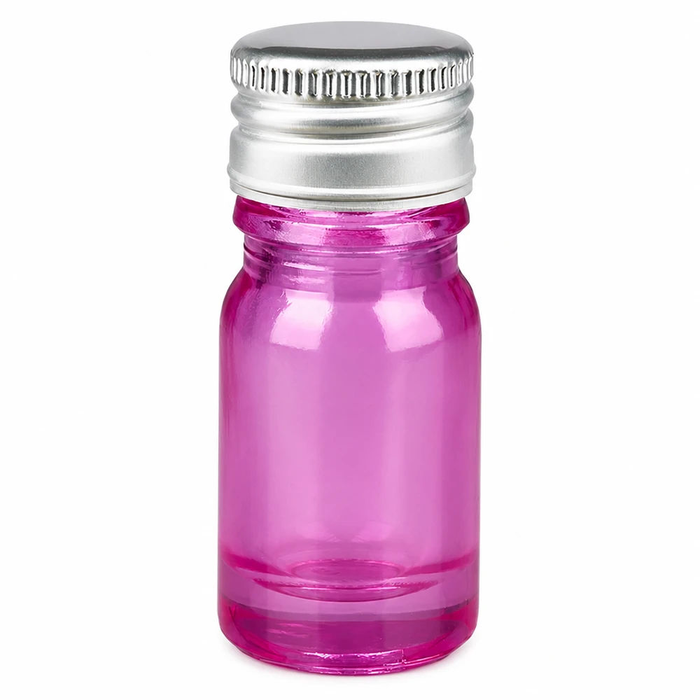 5ml Flasche 11mm Schraubverschluss Alu-Silberer Standard PurpleLine. UT18/5 Kompakte 5ml Glasflasche purple mit Standard-Verschluss 11mm Öffnung