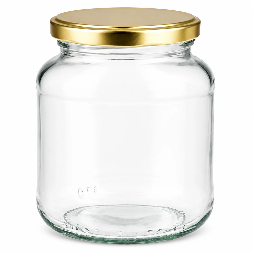 370ml Ovalglas mit BasicSeal Deckel gold UNiTWIST 370ml Ovalglas mit goldenem BasicSeal Deckel UNiTWIST - leeres Einmachglas für Marmelade und Konserven