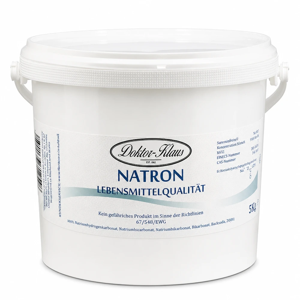 Natron 5kg Doktor-Klaus Doktor Klaus Natron 5kg Natriumbicarbonat in lebensmittelechter weißer Kunststoffdose
