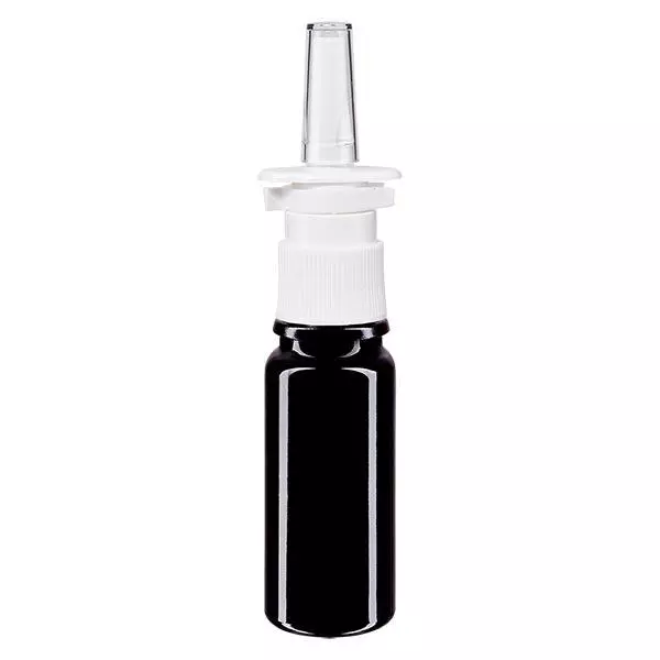 Apothekenflasche violett 10ml Nasenzerstäuber weiß Standard