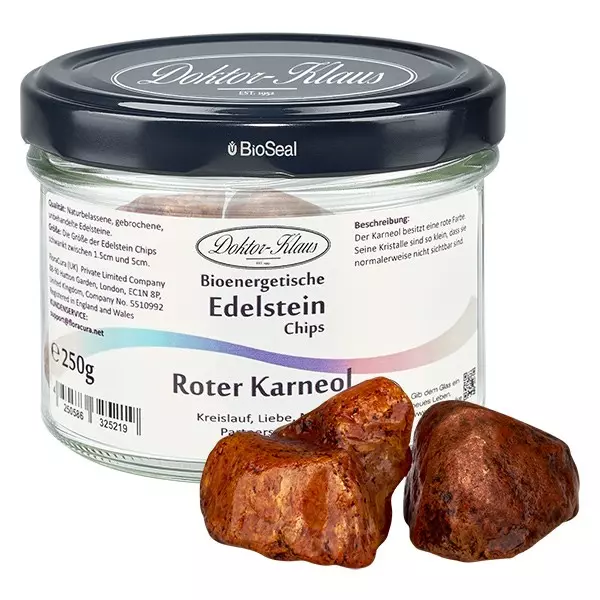Roter Karneol Natur Edelsteine Doktor-Kl. noWaste