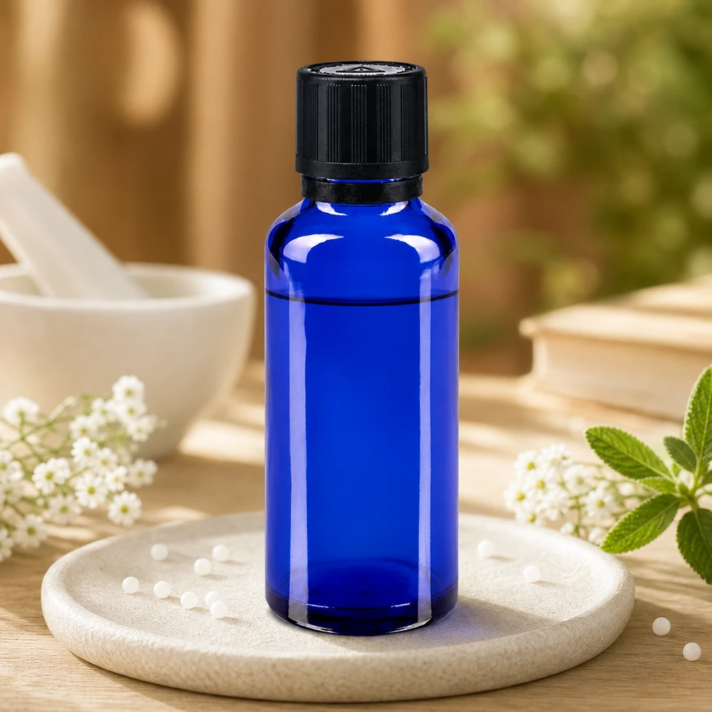 Apothekenflasche blau 30ml Tropfer Giessring 1mm schwarz Kindersicherung Blindenwarnsymbol Originalitätsverschluss Zylindrische 30ml Kobaltglasflasche mit Tropfer für ätherische Öle und Homöopathie